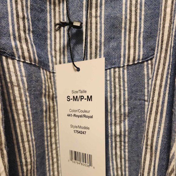 Striped Cotton Robe - Sterling - Picture 5 of 5